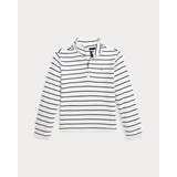 Striped Cotton Quarter-Zip Pullover