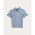 Gingham Cotton Madras Camp Shirt