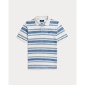 Striped Cotton Mesh Polo Shirt