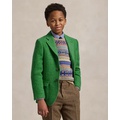 Suede-Patch Herringbone Sport Coat