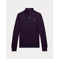 Striped Cotton Quarter-Zip Pullover