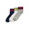 Striped Quarter-Length Sock 3-Pack