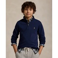 Cotton Interlock Quarter-Zip Pullover