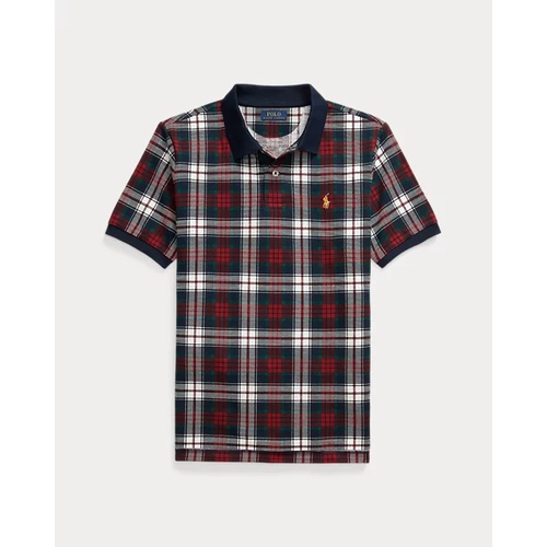 폴로 랄프로렌 Plaid Cotton Mesh Polo Shirt