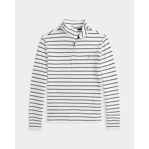 폴로 랄프로렌 Striped Cotton Quarter-Zip Pullover