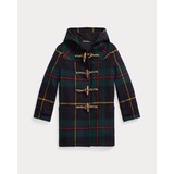 Plaid Wool Hooded Duffel Coat