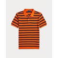 Striped Cotton Mesh Polo Shirt