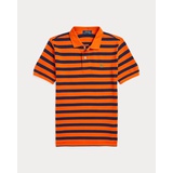 Striped Cotton Mesh Polo Shirt