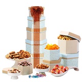 Broadway Basketeers Valentine’s Day Gift Tower with Sweets Nuts and Chocolates (Kosher Certified)