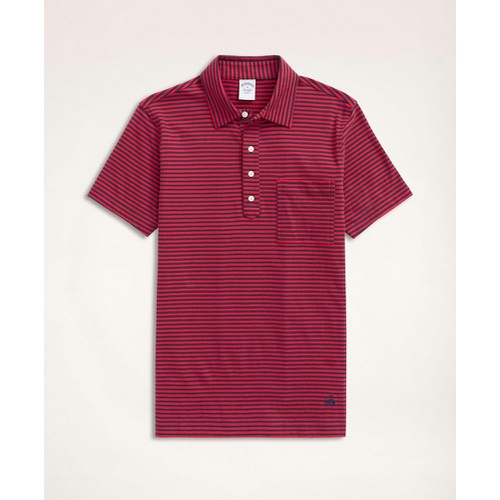 브룩스브라더스 Vintage Jersey Feeder Stripe Polo Shirt