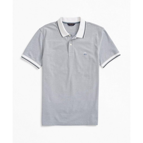 브룩스브라더스 Original Fit Stretch Striped-Trim Polo Shirt