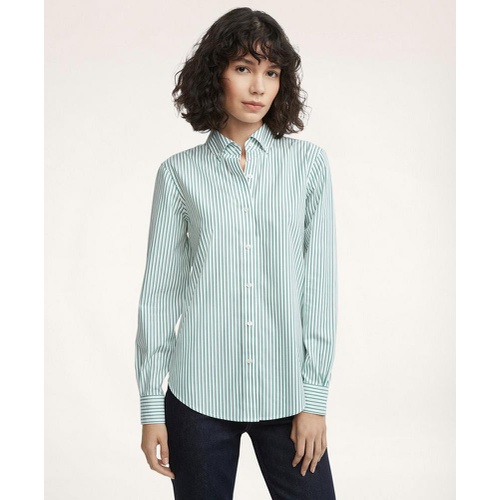 브룩스브라더스 Classic Fit Stretch Supima Cotton Non-Iron Bengal Stripe Dress Shirt