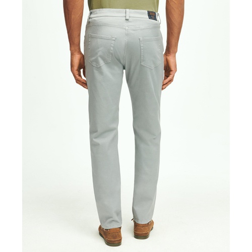 브룩스브라더스 Slim Fit Five-Pocket Stretch Cotton Garment Dyed Pants
