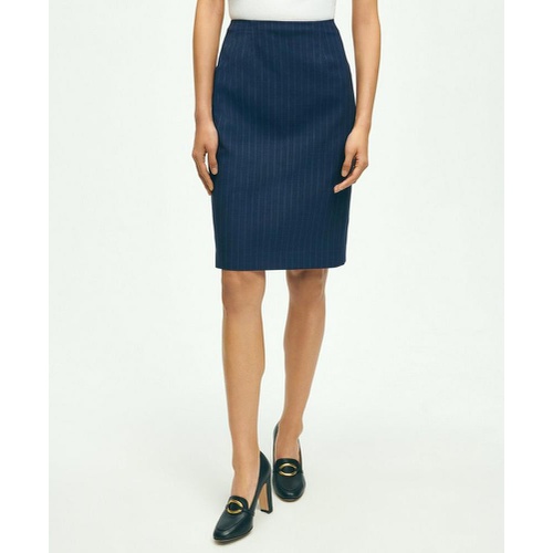 브룩스브라더스 Wool Pinstripe Pencil Skirt