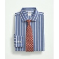 Brooks Brothers X Thomas Mason Cotton-Linen English Spread Collar, Stripe Dress Shirt