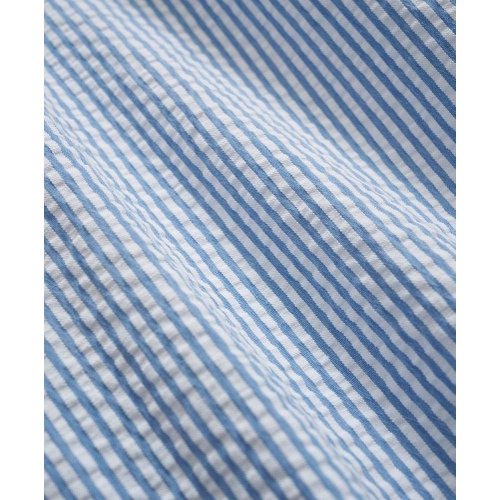 브룩스브라더스 Washed Cotton Seersucker Button-Down Collar, Stripe Sport Shirt