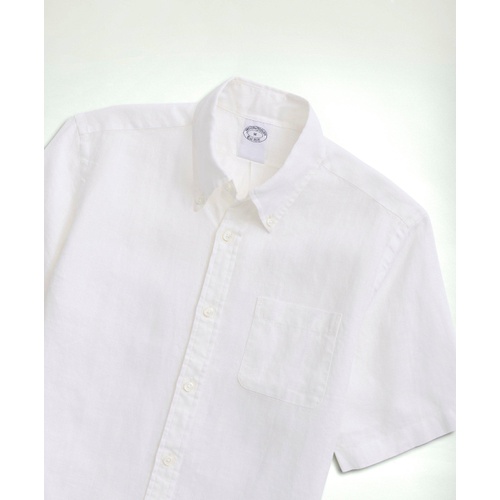 브룩스브라더스 Irish Linen Short-Sleeve Sport Shirt