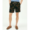 Stretch Cotton Camouflage Drawstring Friday 8-Wale Corduroy Shorts