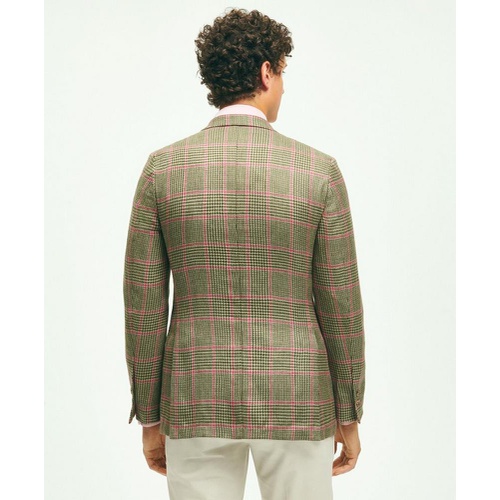브룩스브라더스 Classic Fit Wool-Linen Overcheck 1818 Sport Coat