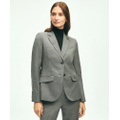 Stretch Wool Twill 2-Button Sharkskin Jacket