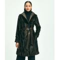 Faux Fur Belted Mock Neck Coat