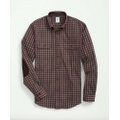 Brushed Cotton-Cashmere Checked Chest-Pocket Sport Shirt