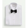 Brooks Brothers X Thomas Mason Cotton-Linen English Collar, Pleat Front Tuxedo Shirt