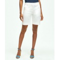 Stretch Cotton Twill Bermuda Shorts