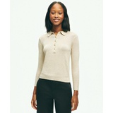 Long Sleeve Shimmer Polo Sweater