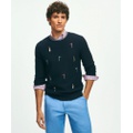 Embroidered Golf Sweater in Supima Cotton