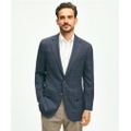 Traditional Fit Stretch Wool Hopsack Windowpane Sport Coat