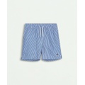 Boys Striped Swim Trunks