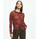 Paisley Beaded Cardigan In Supima Cotton