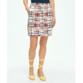 Madras Patchwork Pencil Skirt In Cotton