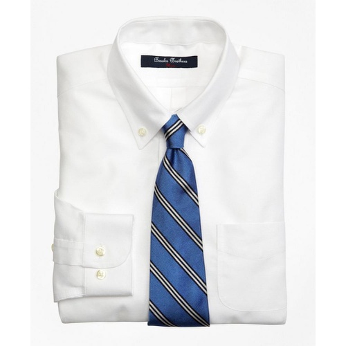 브룩스브라더스 Boys Non-Iron Supima Oxford Polo Button-Down Dress Shirt