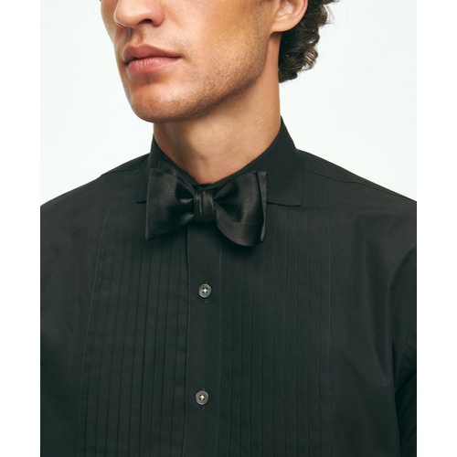 브룩스브라더스 Black Fleece Pleated Londoner Collar Tuxedo Shirt in Sea Island Cotton