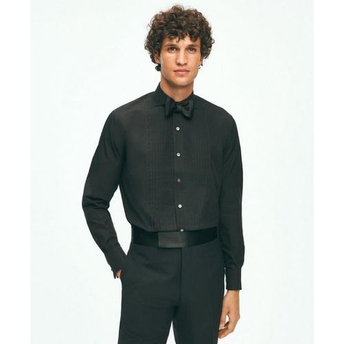 브룩스브라더스 Black Fleece Pleated Londoner Collar Tuxedo Shirt in Sea Island Cotton