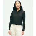 Black Fleece Pleated Tuxedo Shirt in Sea Island Cotton