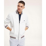 Stretch Cotton Tennis Bomber Jacket