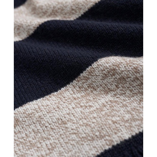 브룩스브라더스 Merino Wool Striped Half-Zip Sweater