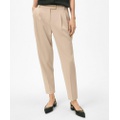 Cropped Fine Twill Crepe Pants