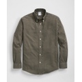 Stretch Supima Cotton Non-Iron Twill Polo Button Down Collar Windowpane Shirt