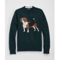 Beagle Intarsia Sweater in Merino Wool Blend