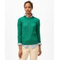 Supima Cotton Cable Crewneck Sweater