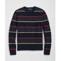 Archive Cable Striped Sweater in Merino Wool