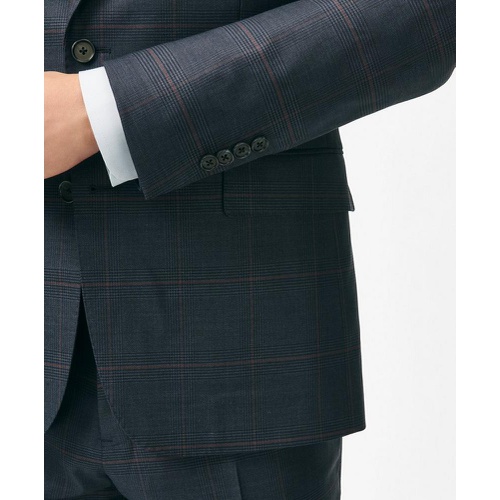 브룩스브라더스 Brooks Brothers Explorer Collection Slim Fit Wool Checked Suit Jacket