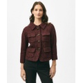 Cropped Jacket in Cotton-Wool Blend Boucle