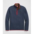 Diamond-Quilted Half-Zip in Cotton Blend