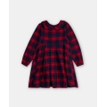 Girls Brushed Cotton Flannel Plaid Ruffled Dress