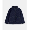 Girls Quilted Jacket with Floral Piping